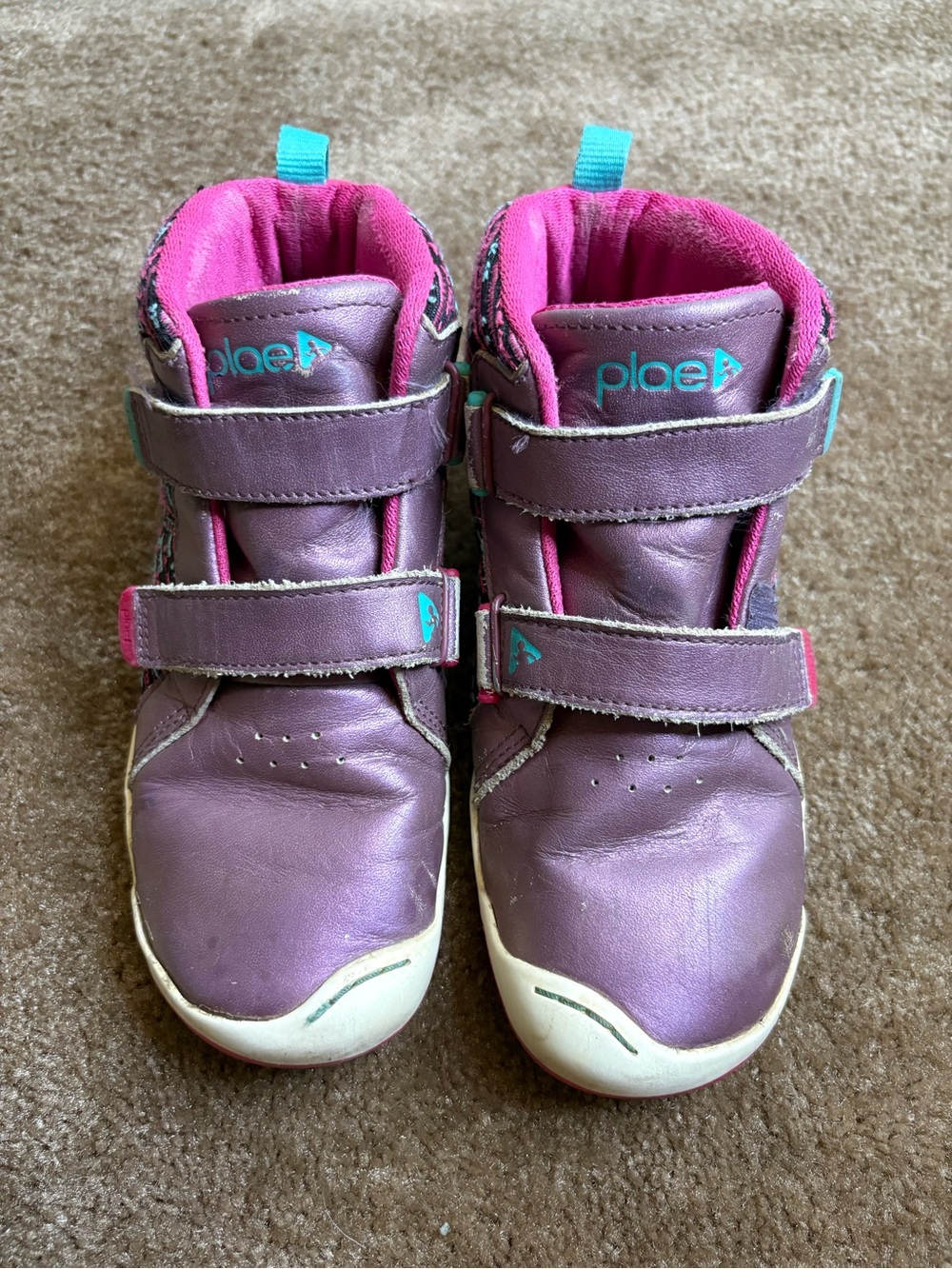 PLAE Kids Purple and Pink Velcro-Top Sneakers